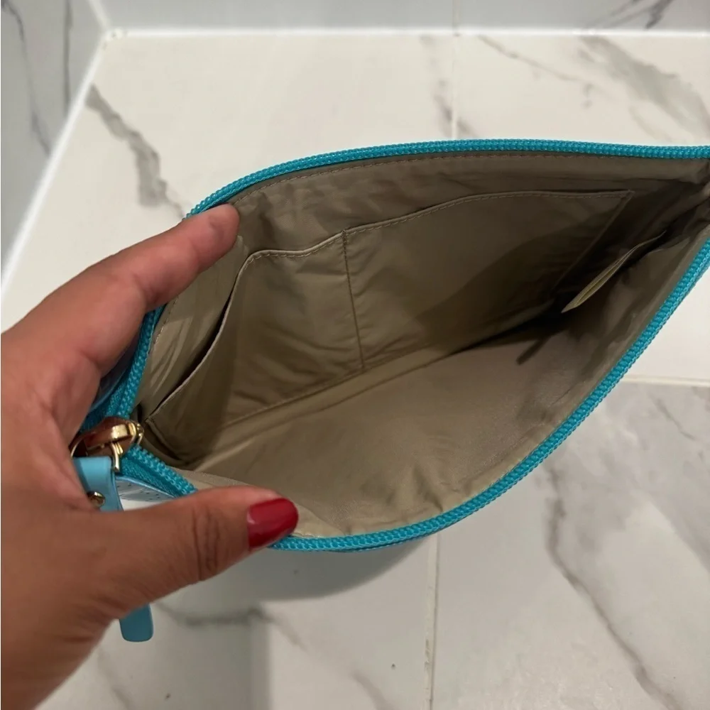 KATE SPADE HEART PRINT ZIPPER CLUTH WALLET
